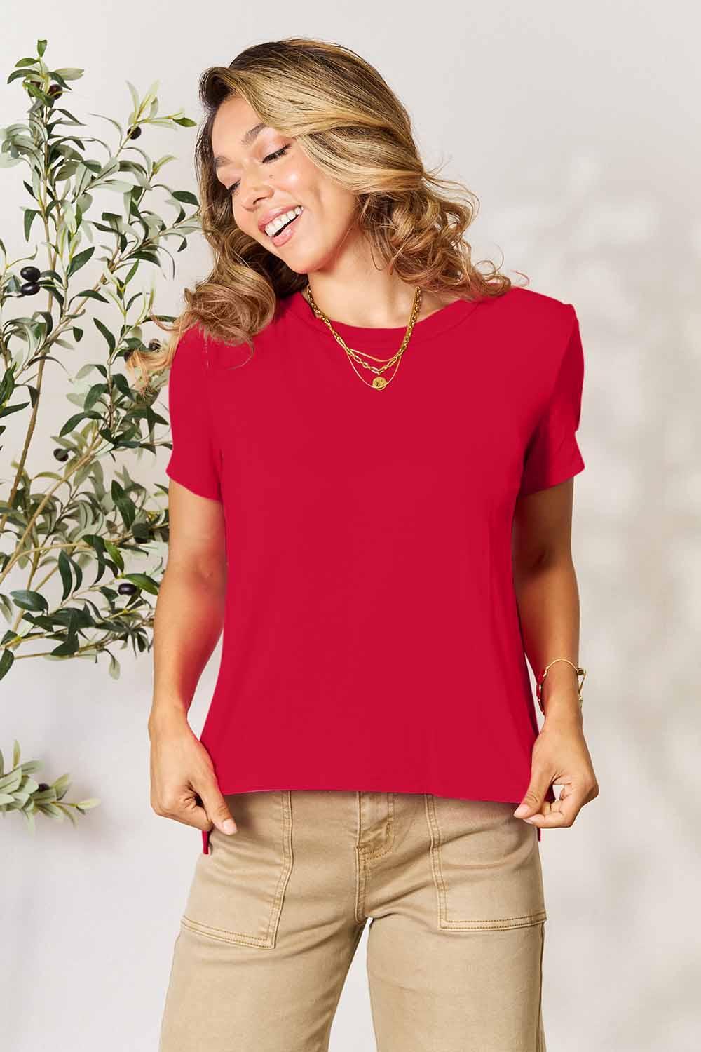 Basic Bae Full Size Round Neck Short Sleeve T - Shirt - Admiresty