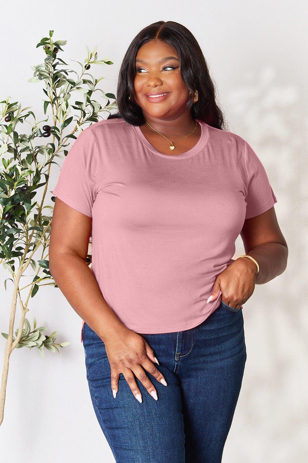 Basic Bae Full Size Round Neck Short Sleeve T - Shirt - Admiresty