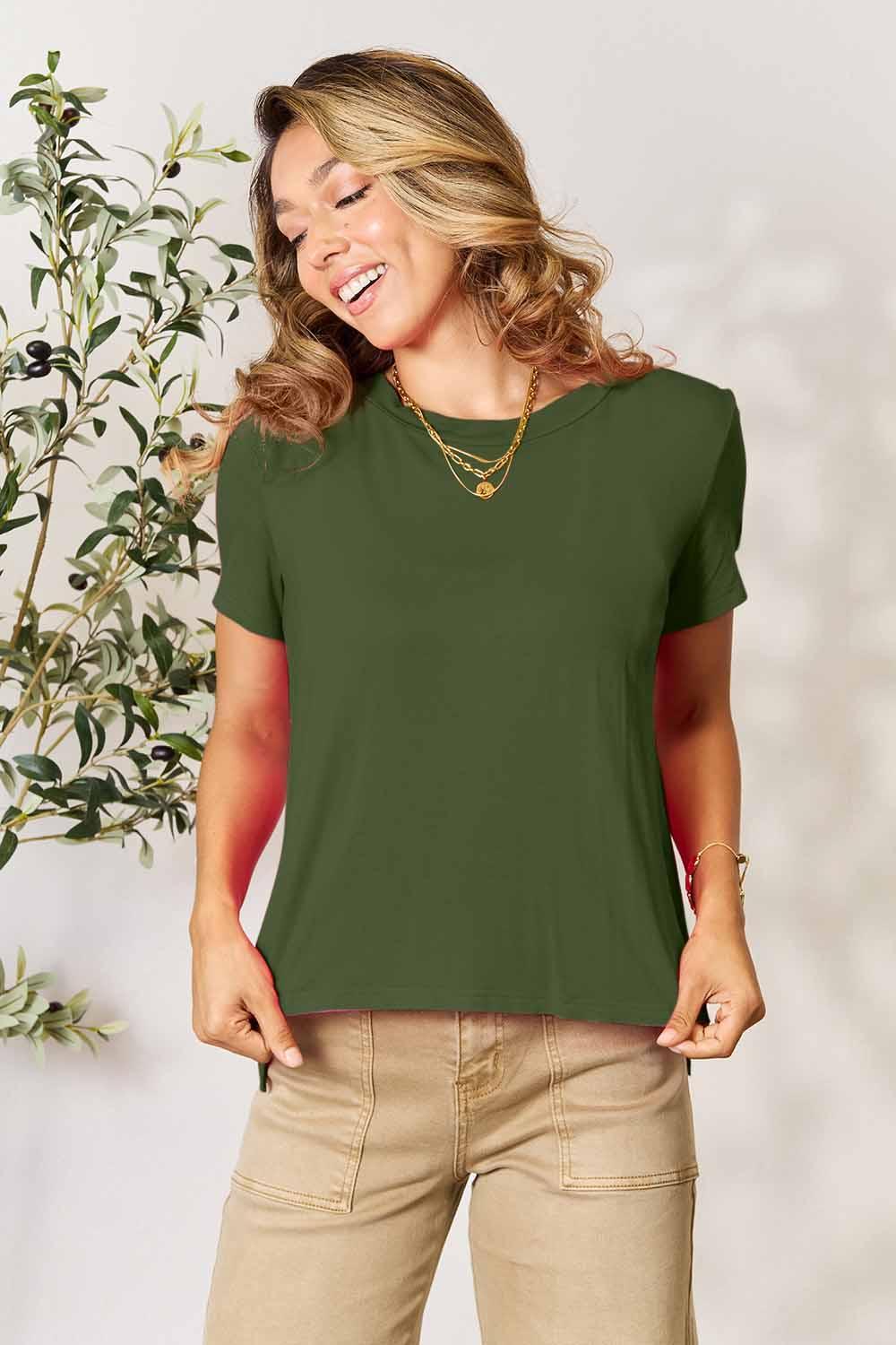 Basic Bae Full Size Round Neck Short Sleeve T - Shirt - Admiresty