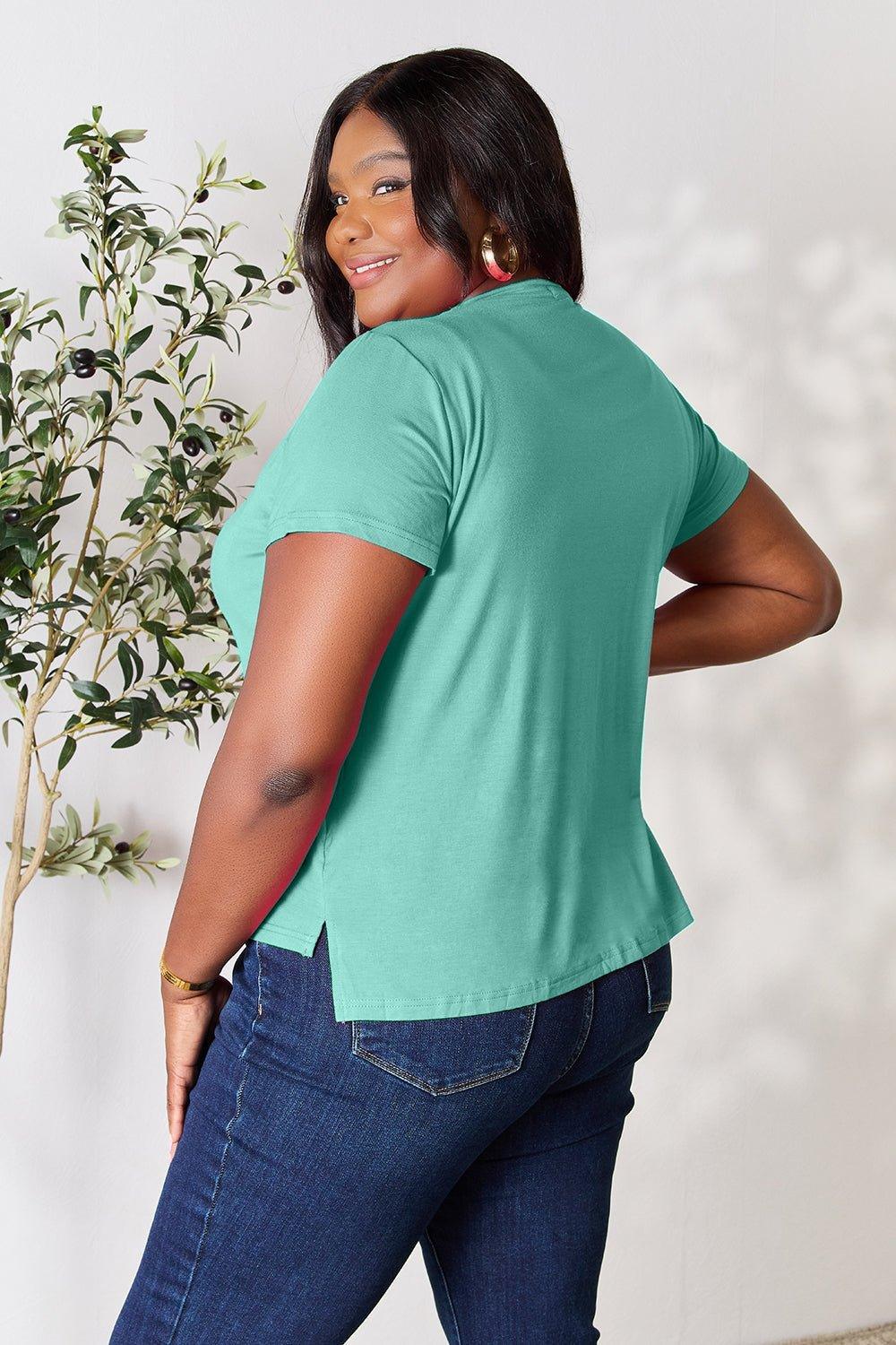 Basic Bae Full Size Round Neck Short Sleeve T - Shirt - Admiresty