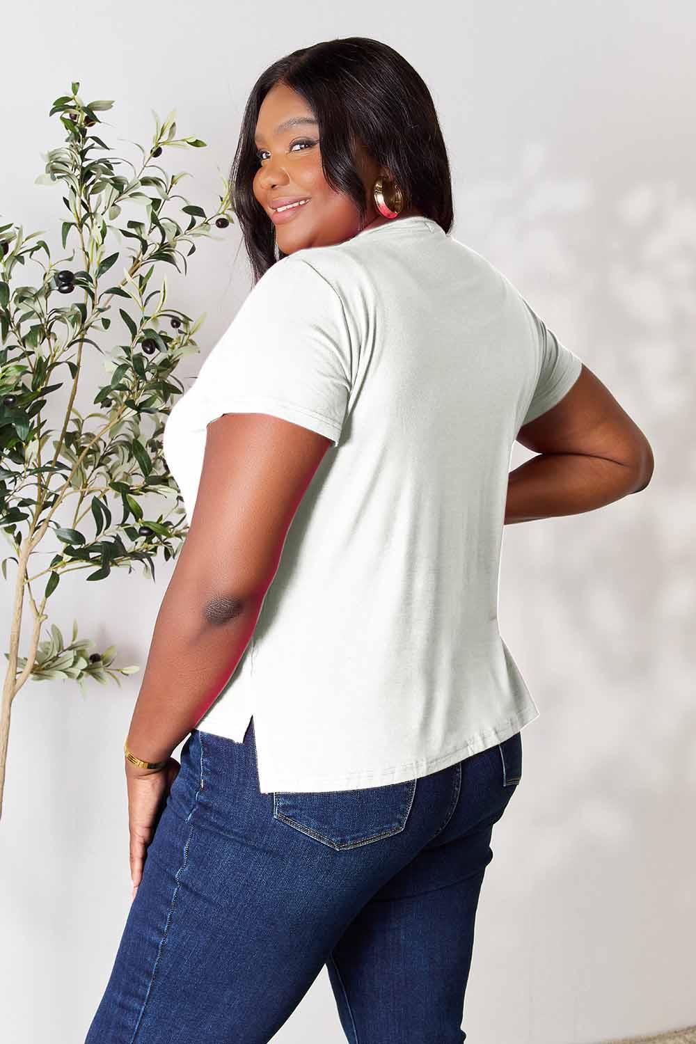 Basic Bae Full Size Round Neck Short Sleeve T - Shirt - Admiresty
