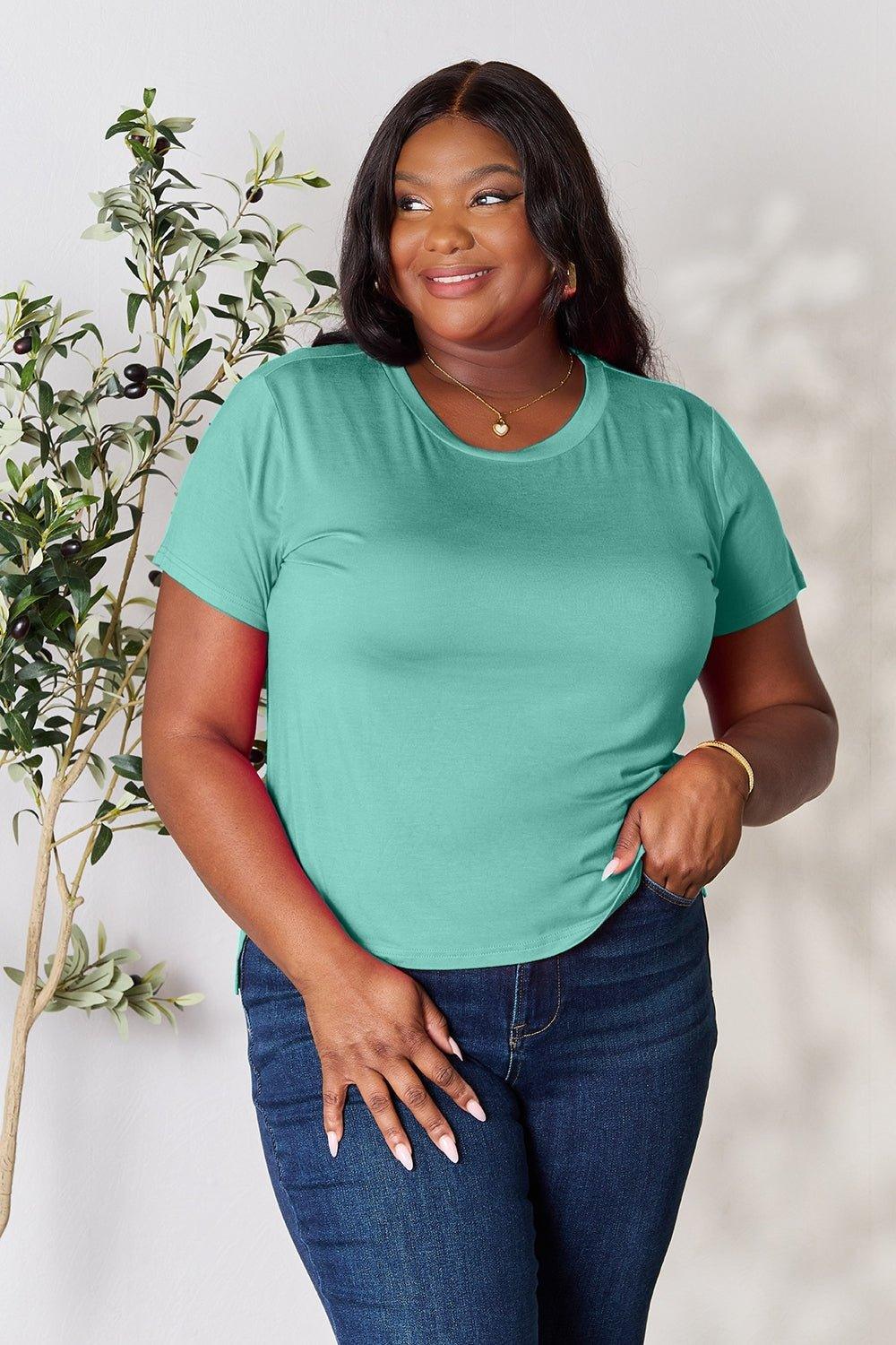 Basic Bae Full Size Round Neck Short Sleeve T - Shirt - Admiresty