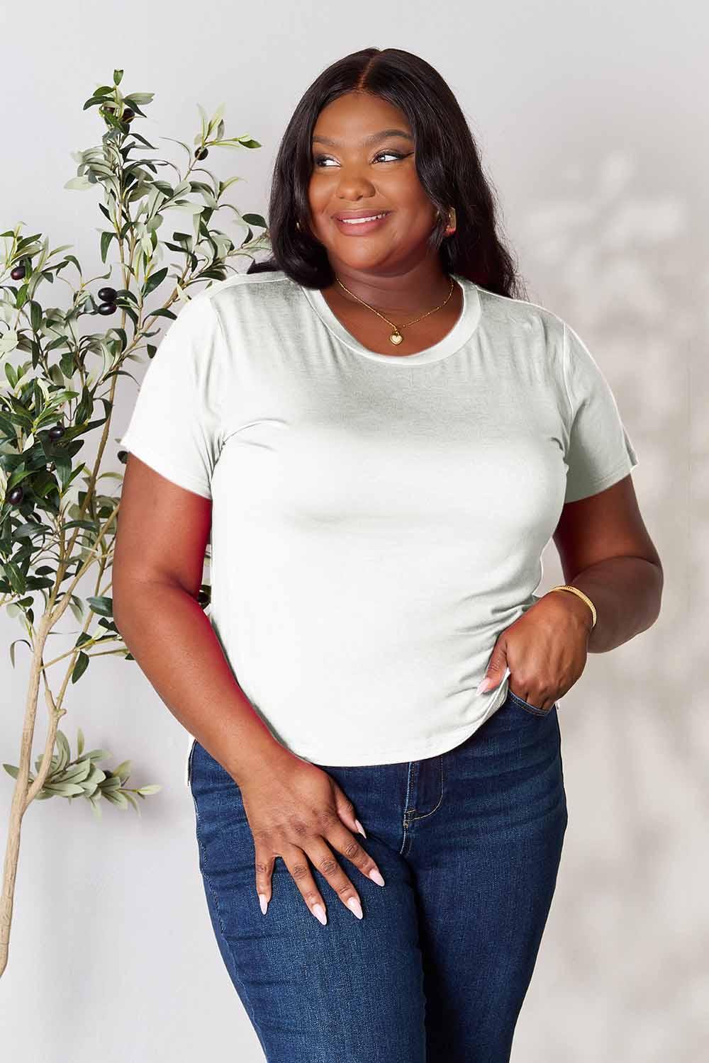 Basic Bae Full Size Round Neck Short Sleeve T - Shirt - Admiresty