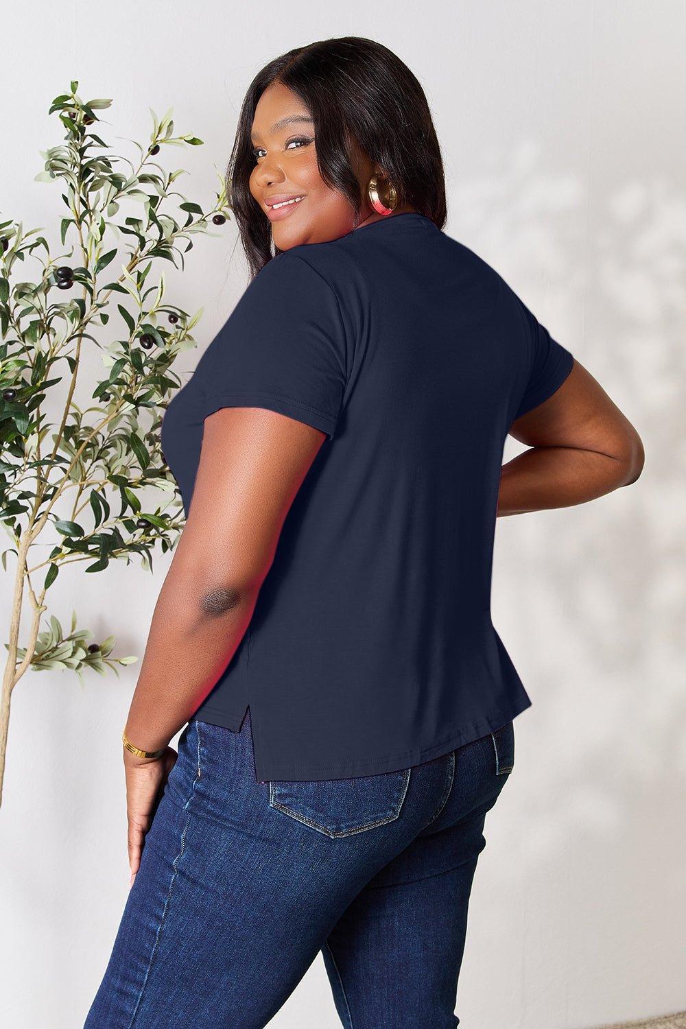 Basic Bae Full Size Round Neck Short Sleeve T - Shirt - Admiresty