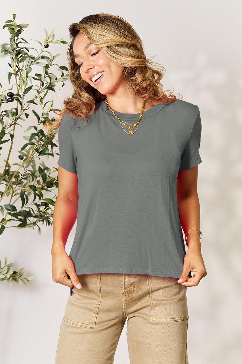Basic Bae Full Size Round Neck Short Sleeve T - Shirt - Admiresty