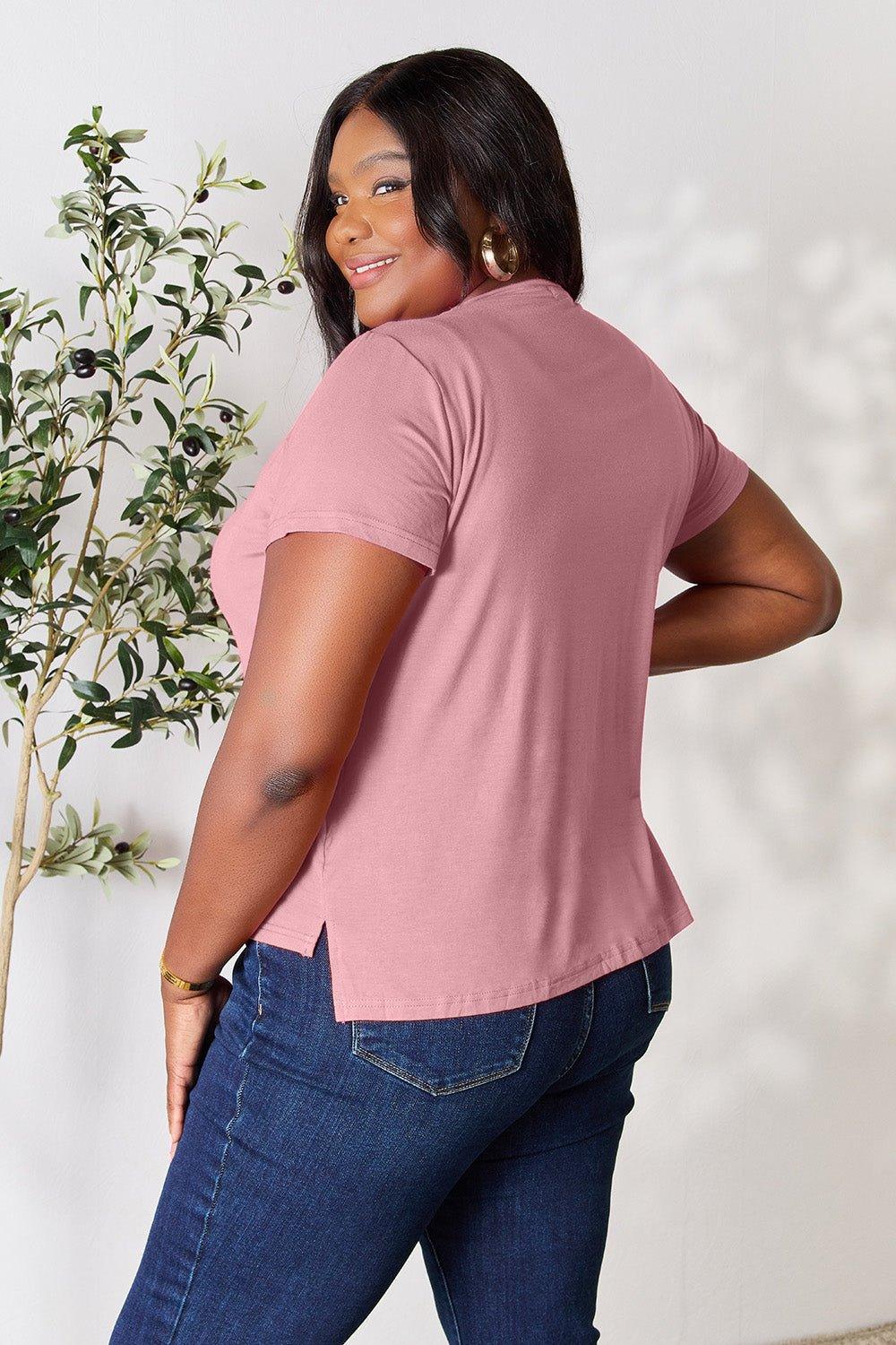 Basic Bae Full Size Round Neck Short Sleeve T - Shirt - Admiresty
