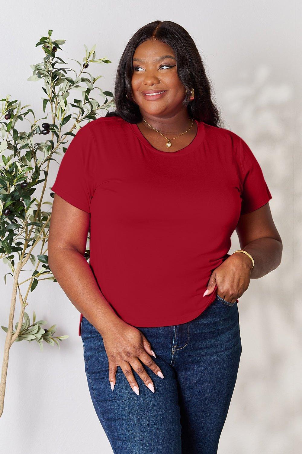 Basic Bae Full Size Round Neck Short Sleeve T - Shirt - Admiresty