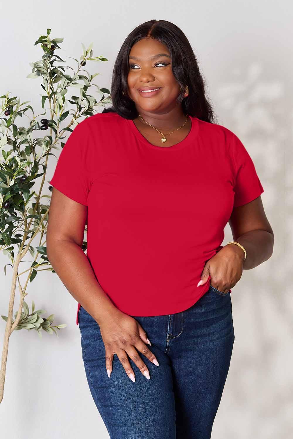 Basic Bae Full Size Round Neck Short Sleeve T - Shirt - Admiresty