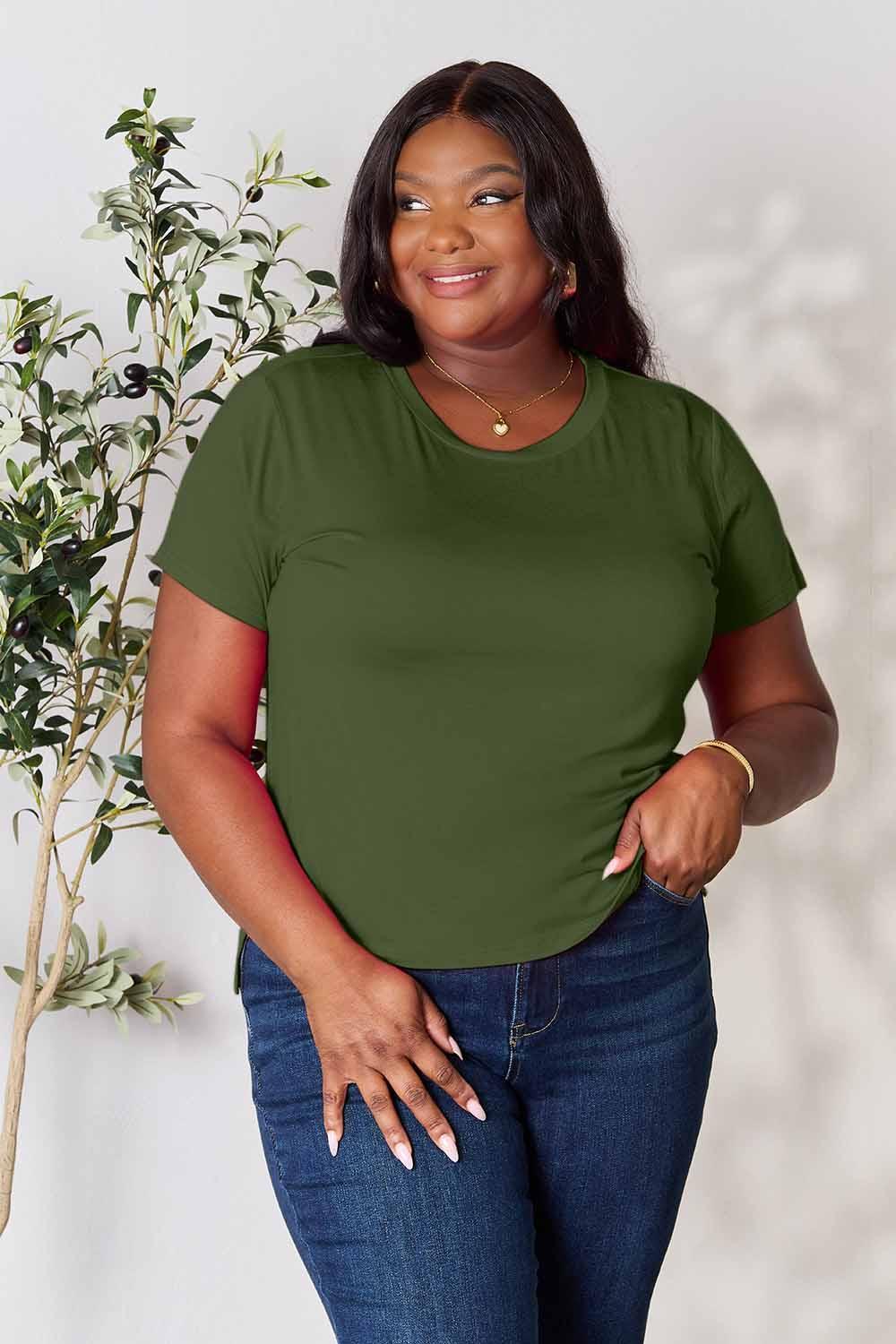 Basic Bae Full Size Round Neck Short Sleeve T - Shirt - Admiresty