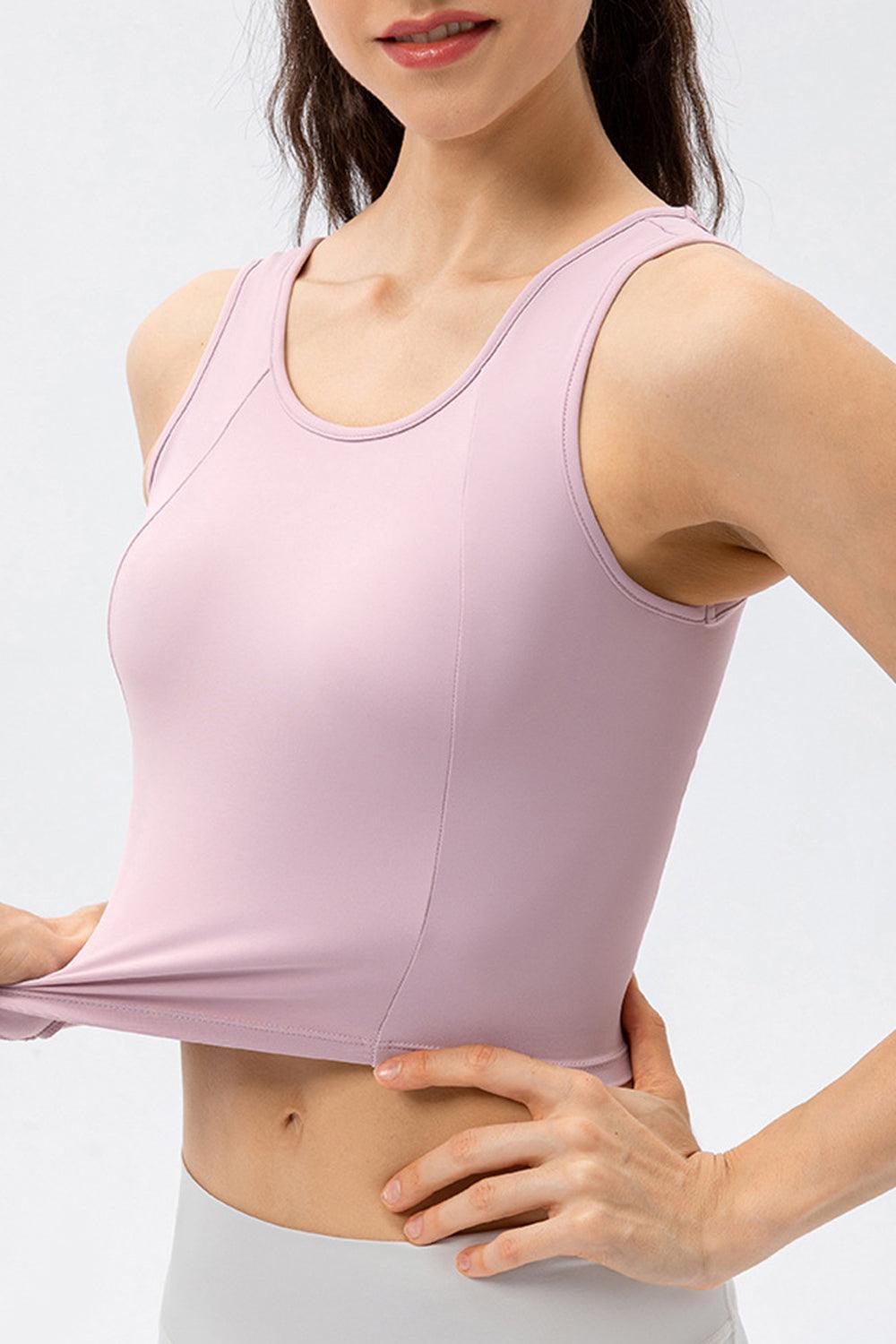 Camiseta deportiva con cuello redondo y tirantes anchos