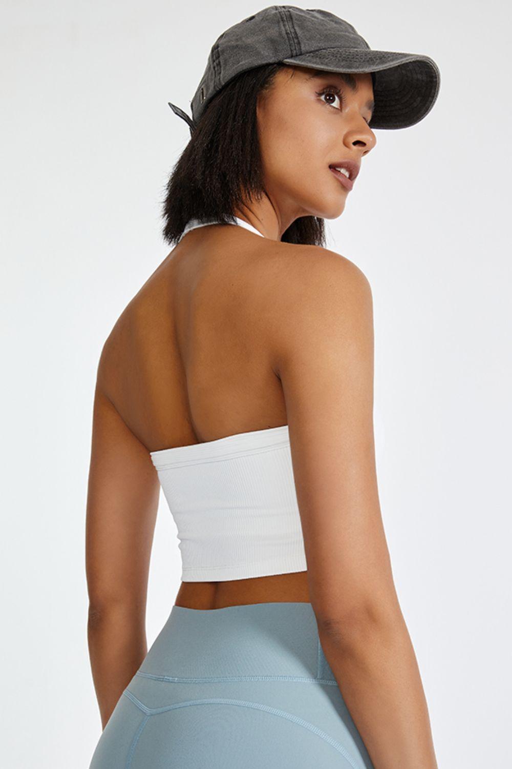 Camisola activa con cuello halter