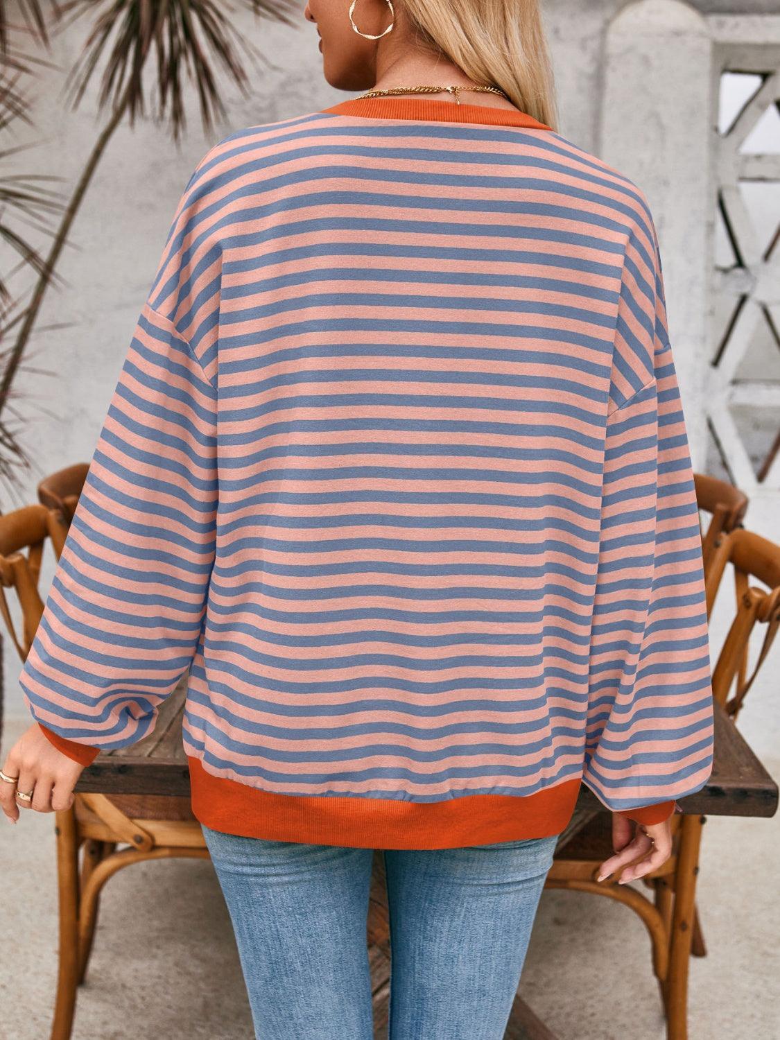 Sudadera de manga larga con rayas en contraste Lovelet