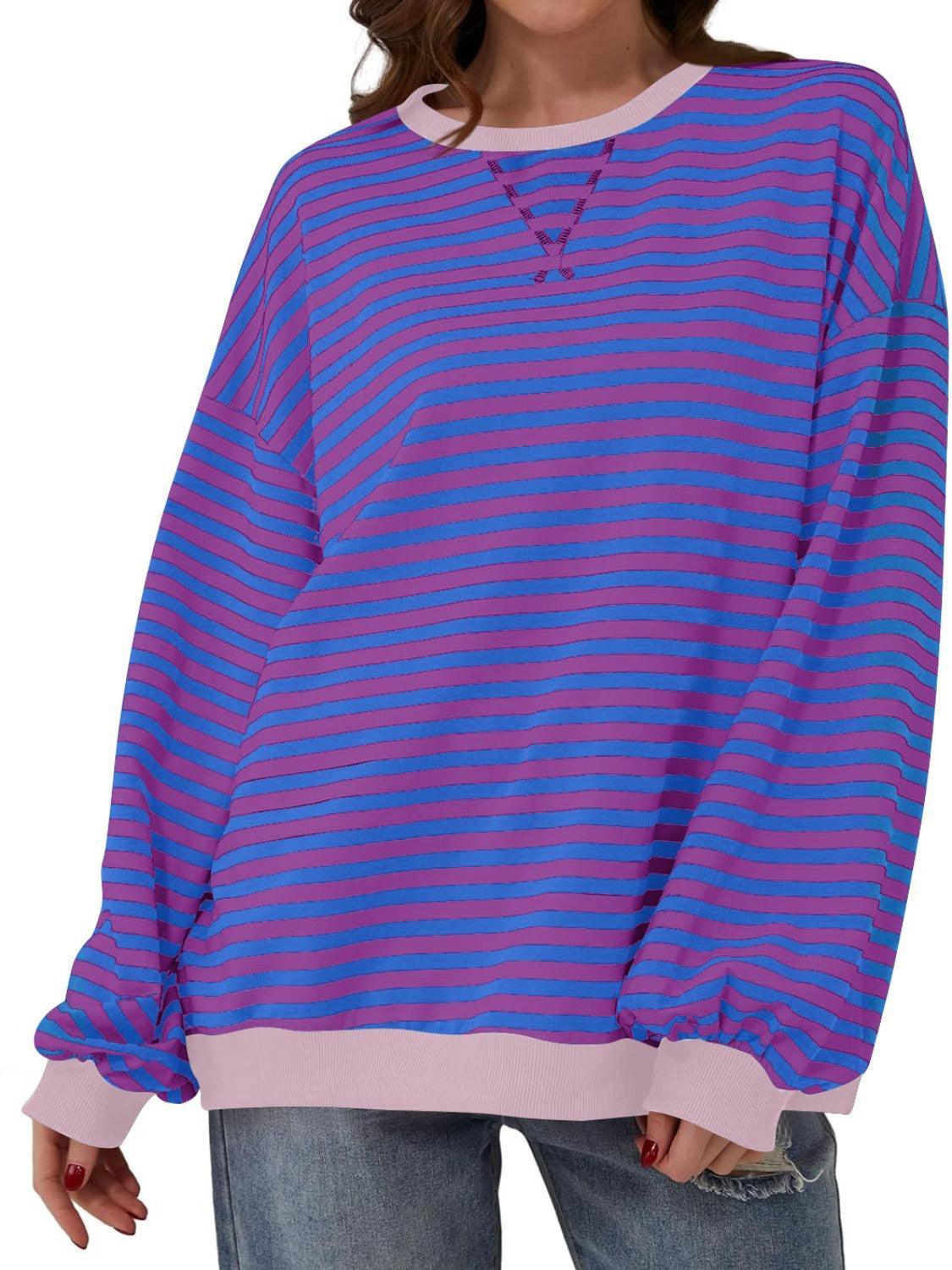 Sudadera de manga larga con rayas en contraste Lovelet