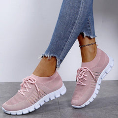Zapatillas deportivas con cordones y malla transpirable