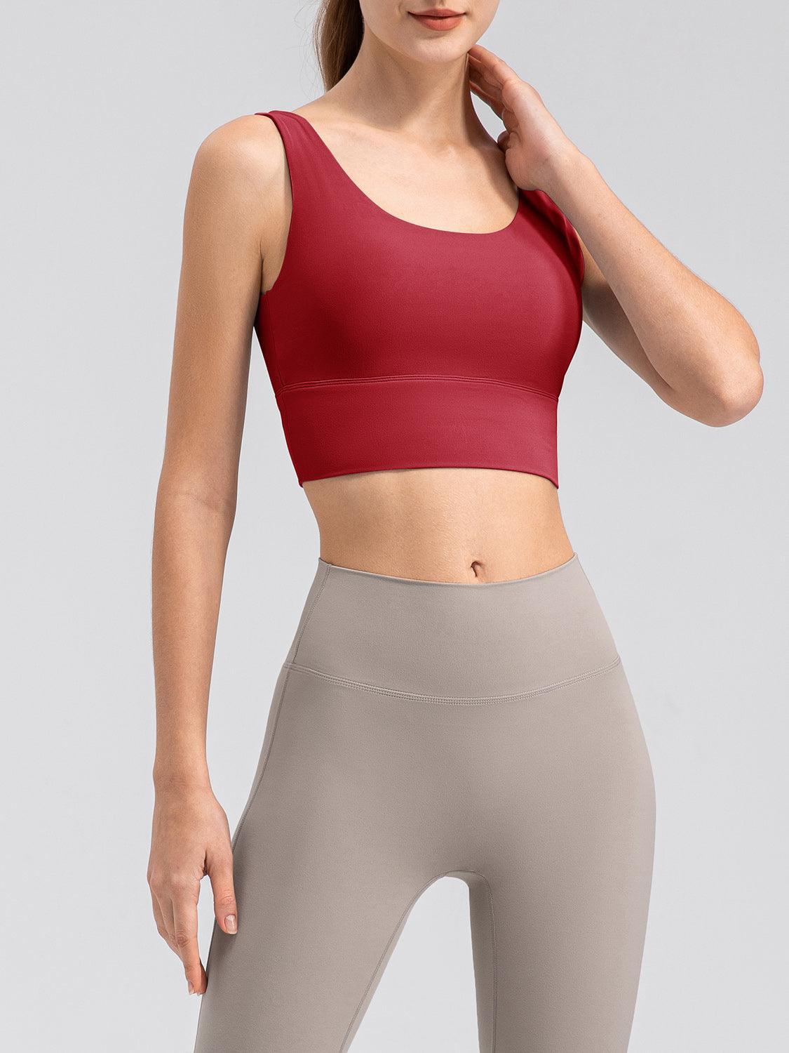 Camiseta deportiva con escote redondo y tirantes anchos