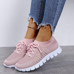Zapatillas deportivas con cordones y malla transpirable