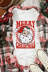 Sudadera de manga larga y cuello redondo con gráfico de Papá Noel