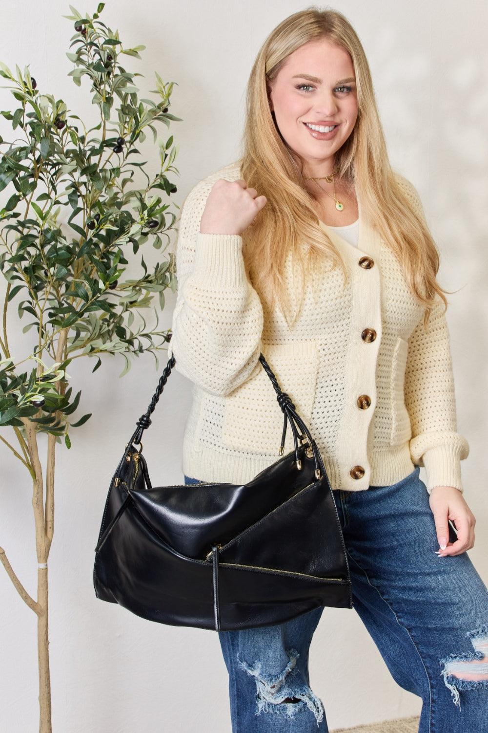 Bolso de hombro con detalle de cremallera y estuche SHOMICO