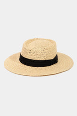 Sombrero Pork Pie trenzado de paja Fame