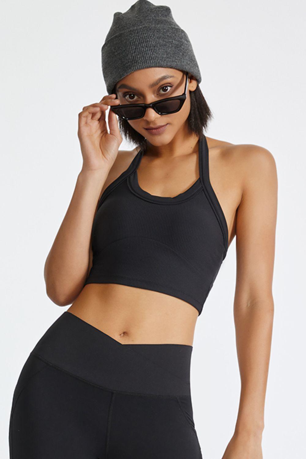 Camisola activa con cuello halter