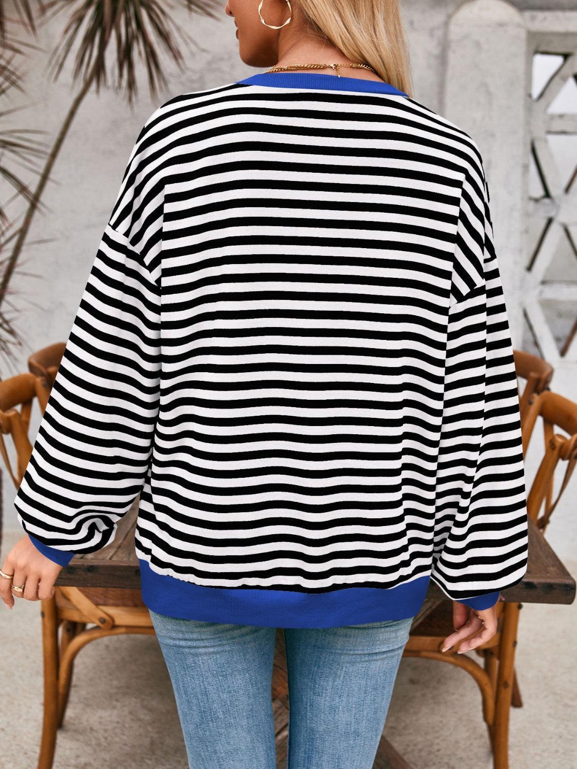 Sudadera de manga larga con rayas en contraste Lovelet
