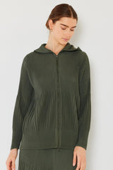 Marina West Swim Chaqueta plisada unisex con cremallera de 2 vías