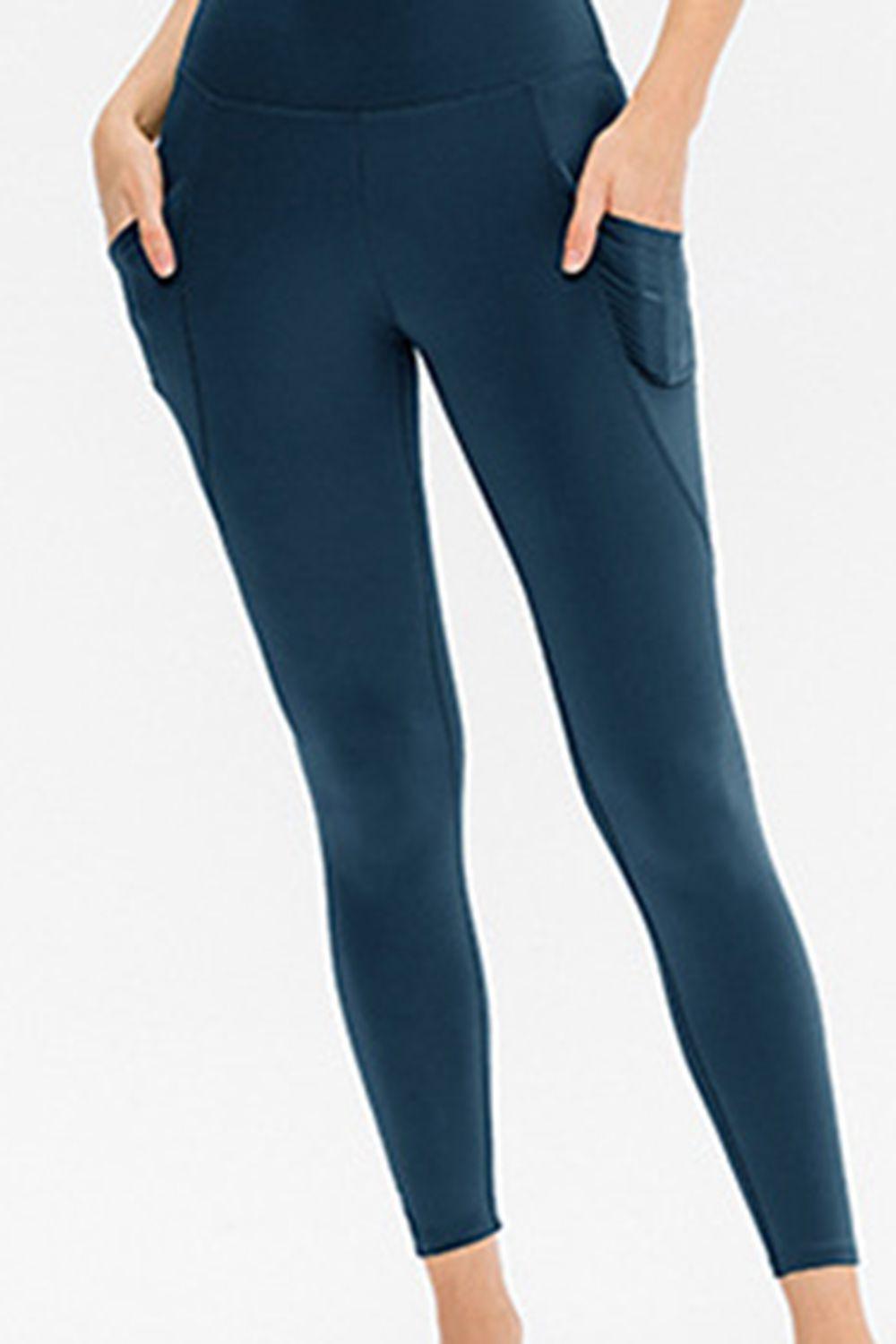 Leggings deportivos largos de corte ajustado con bolsillos
