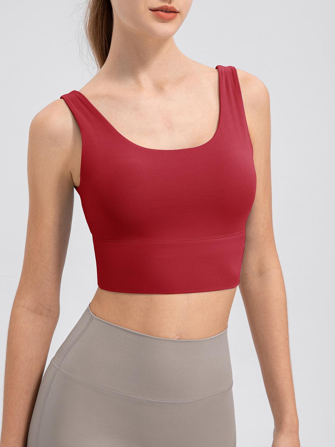 Camiseta deportiva con escote redondo y tirantes anchos