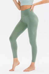 Leggings deportivos largos de corte ajustado con bolsillos