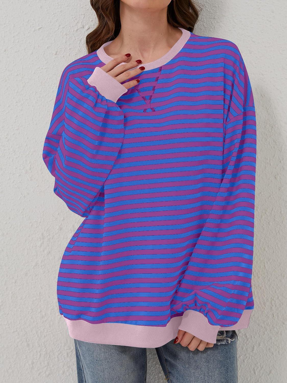 Sudadera de manga larga con rayas en contraste Lovelet