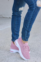 Zapatos deportivos con punta redonda y cordones de malla transpirable de Forever Link 