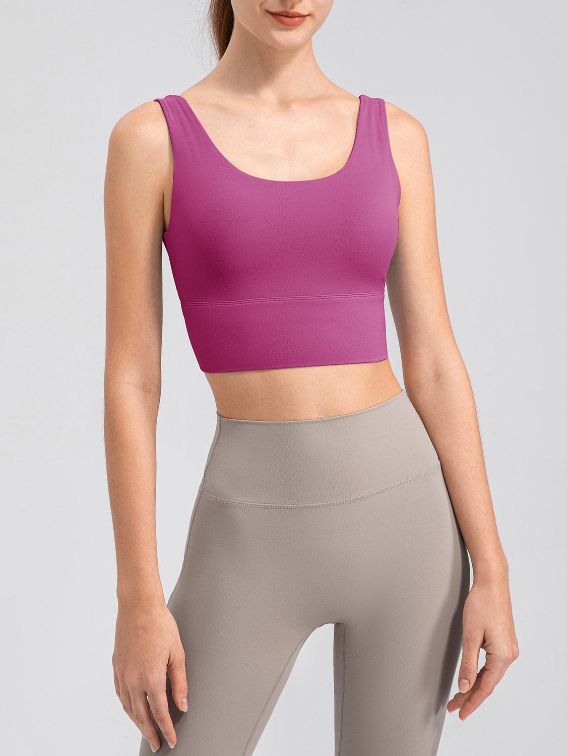 Camiseta deportiva con escote redondo y tirantes anchos