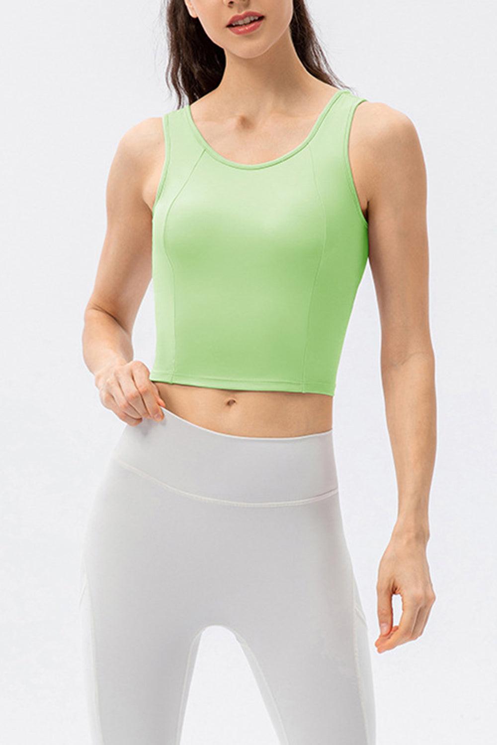 Camiseta deportiva con cuello redondo y tirantes anchos